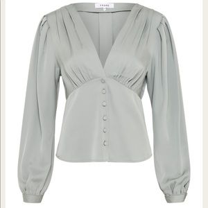 Frame Denim Empire Pleat Top